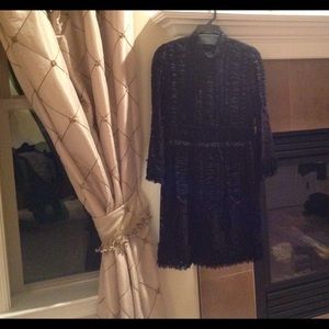 Anna Sui black lace dress size 2
