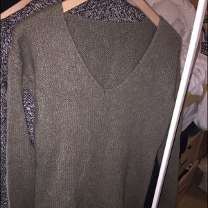 Brandy Melville Green V Neck Sweater