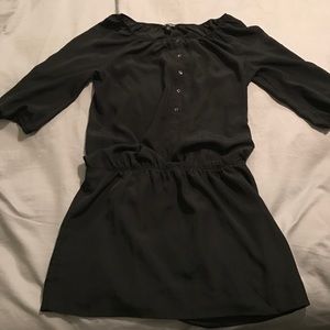 Black blouse shirt dress