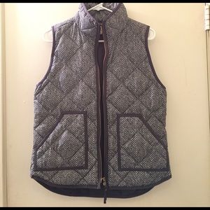 Gray herringbone vest
