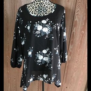 Darling Black Floral Blouse
