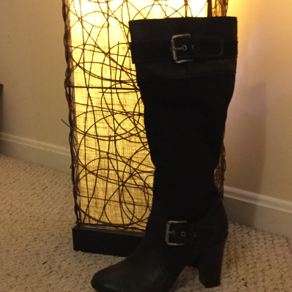 Leather and Denim Boots