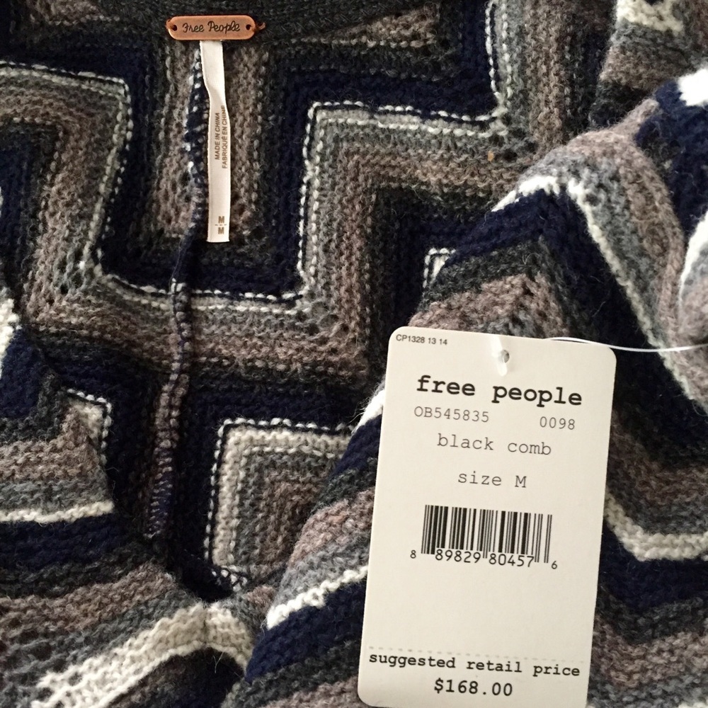 Free People Rhiannon Chevron Sweater Mini Dress - Picture 7 of 8