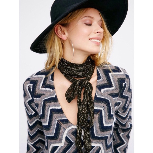 Free People Rhiannon Chevron Sweater Mini Dress - Picture 5 of 8