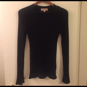 Philosophy long sleeve black knit top