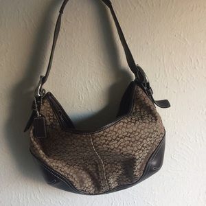 Trendy monogram coach bag