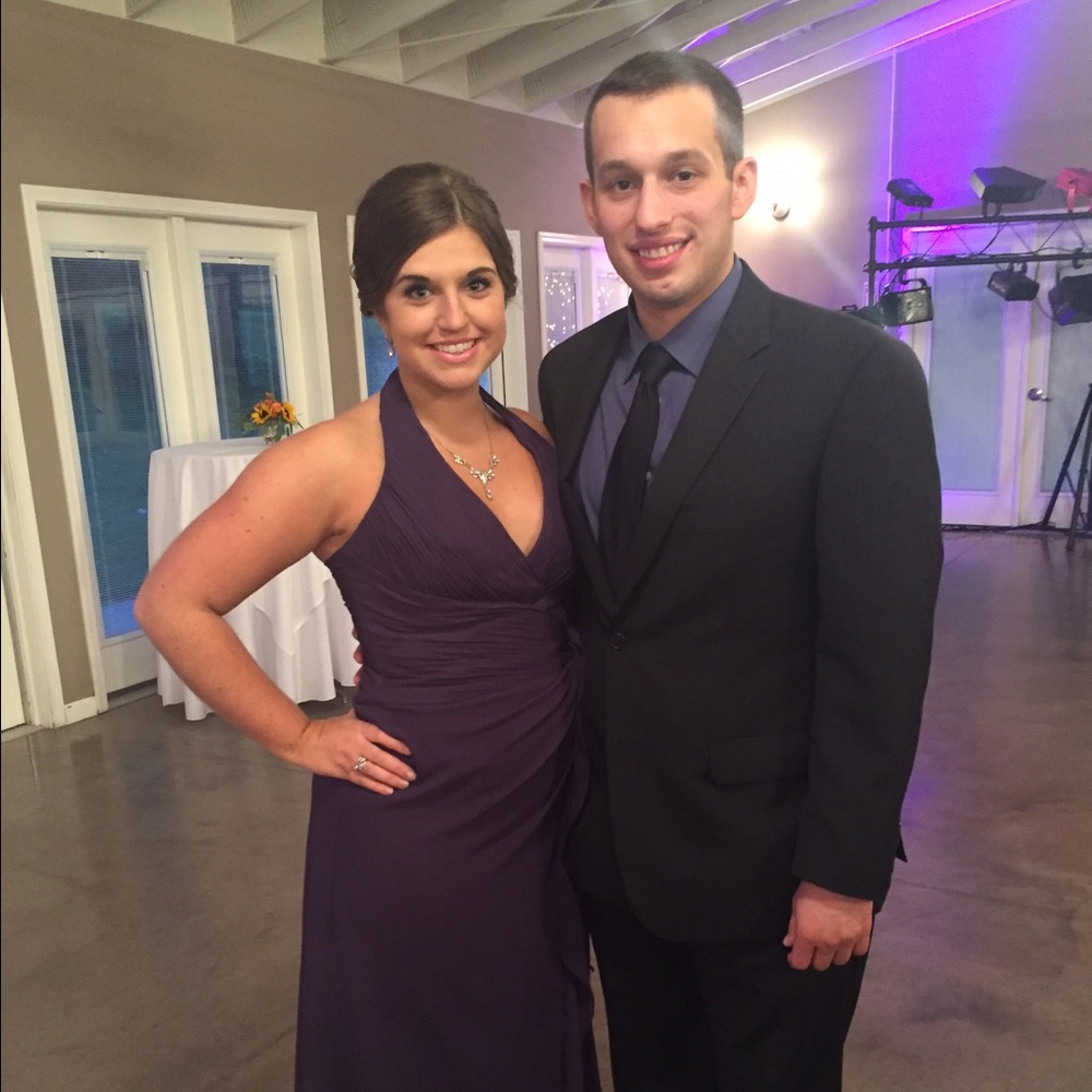 David's Bridal size 8 purple halter dress