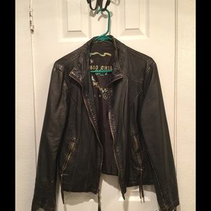 Brown faux leather jacket