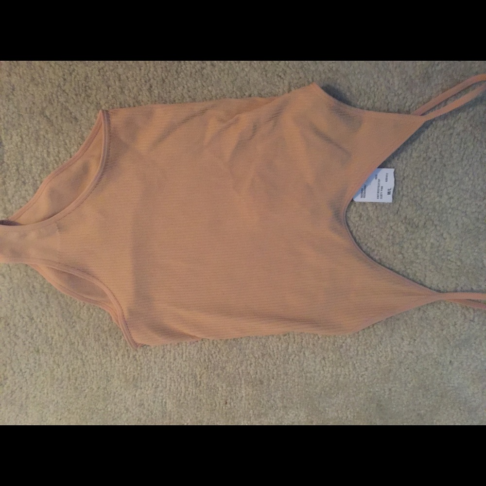 Peach colored body suit from Forever 21.