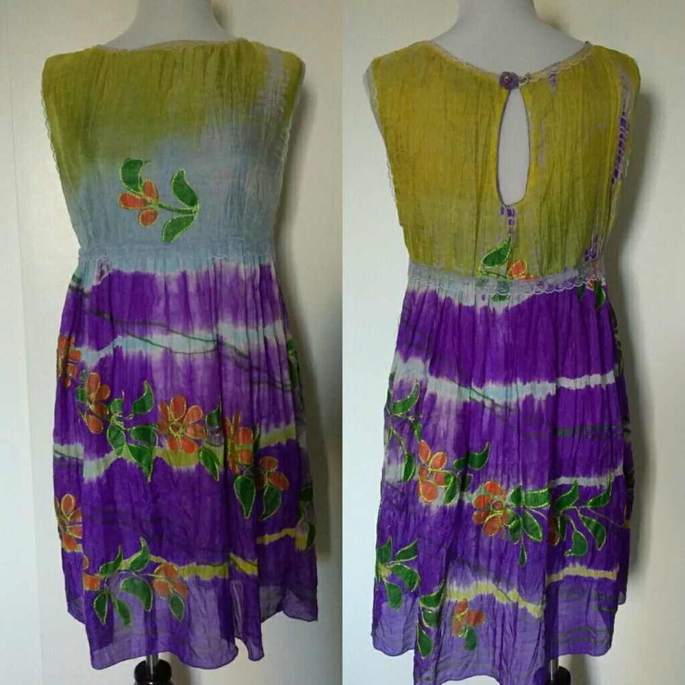 Paul Ropp  Viscose Tye Dye Kim  Dress Sz 4