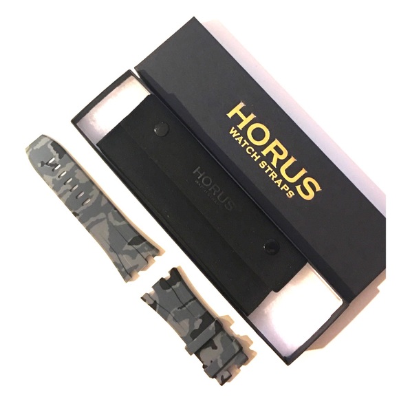 HORUS Grey Rubber Camo Strap for Audemars Piguet ! - Picture 1 of 4