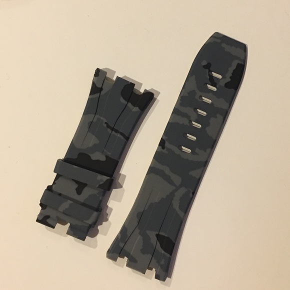 HORUS Grey Rubber Camo Strap for Audemars Piguet ! - Picture 2 of 4