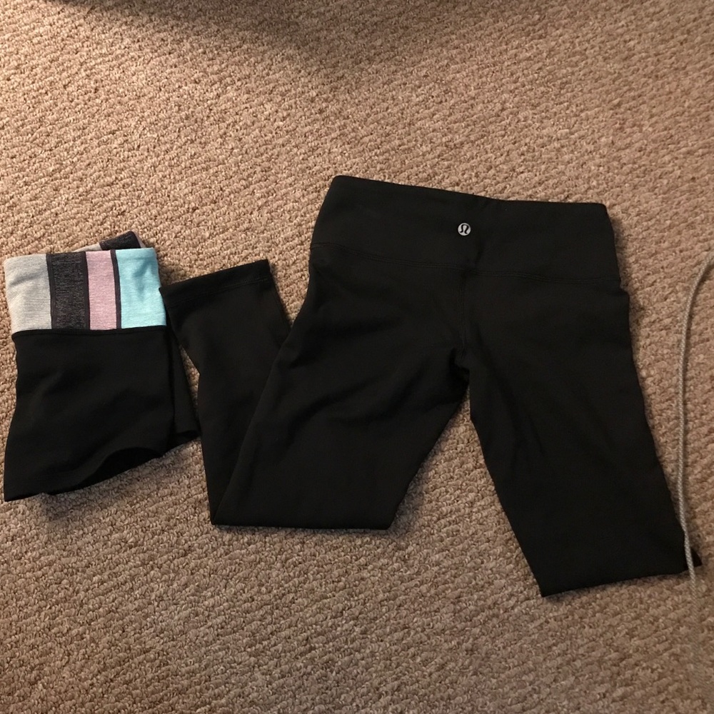 Like New set of lulu shorts and capris