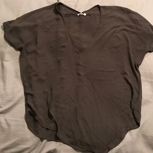 Olive loose fitting blouse