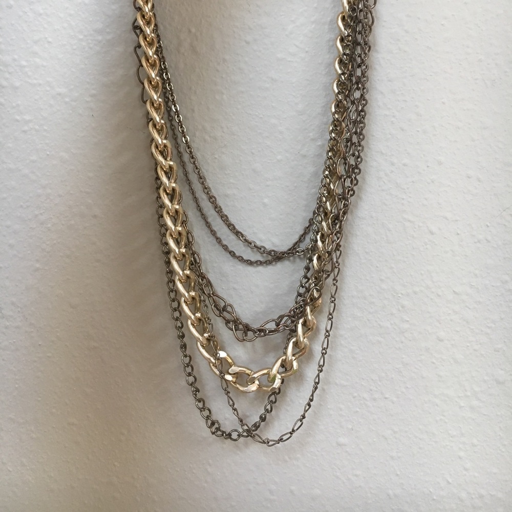 Multiple Chain Gold necklace