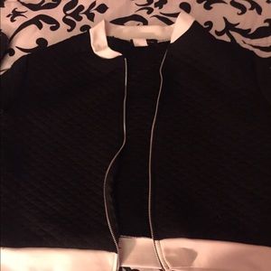 Black and White Bomber Jacket