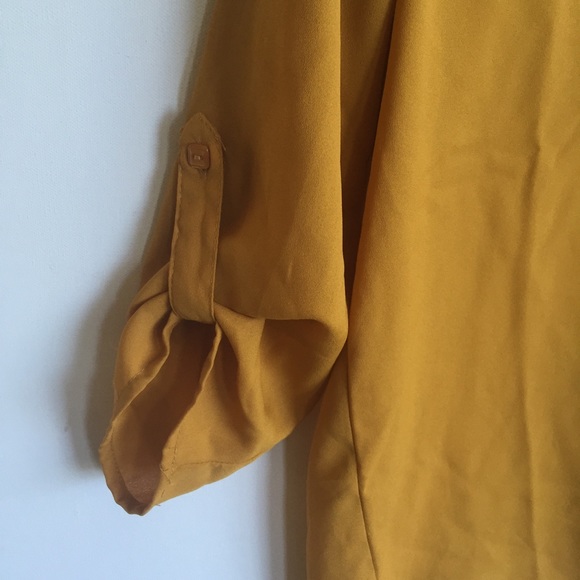 Like New Mustard Yellow Shirt - Easy to dress up o - Picture 2 of 2
