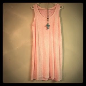 J JILL PINK SUN BLEACHED DRESS, SIZE M