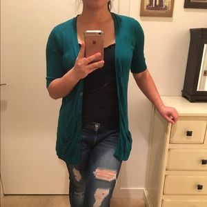 Ann Taylor Short Sleeve Cardigan