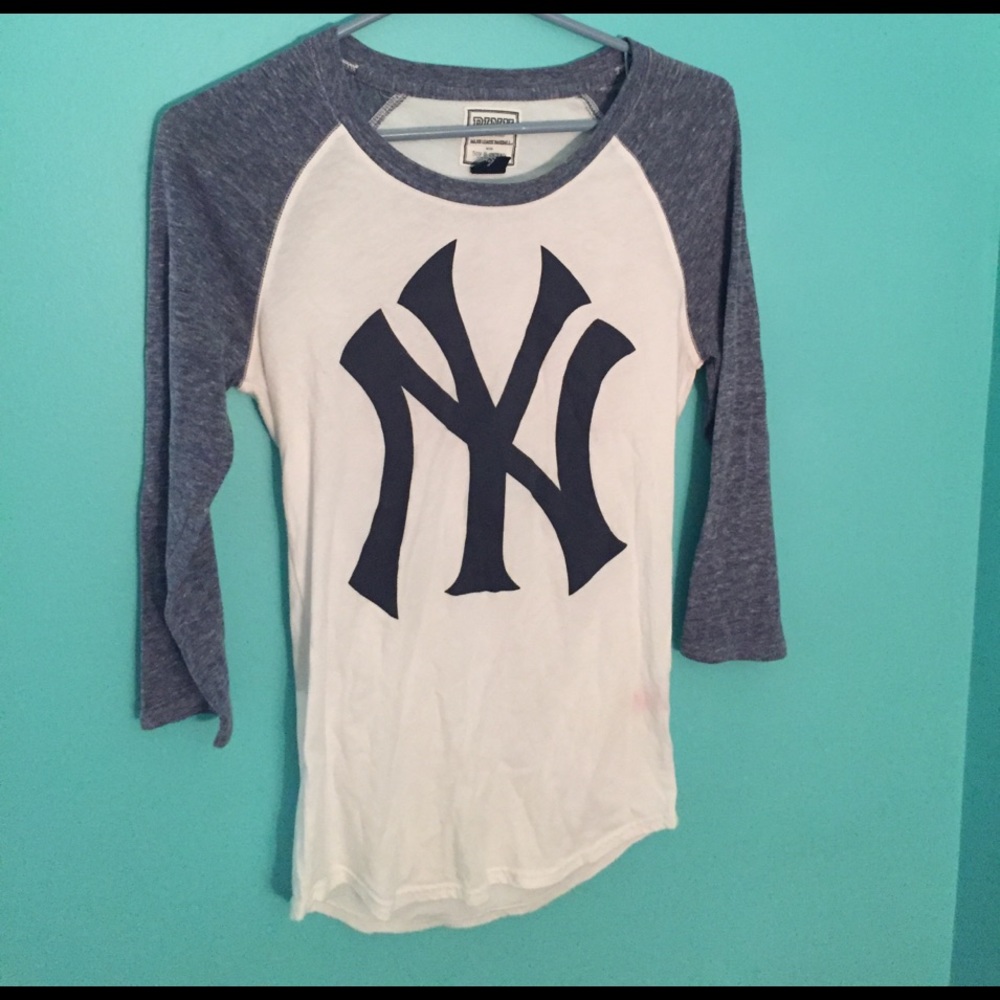 PINK Yankees Baseball Tee