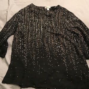 Blouse with clear sequin detail