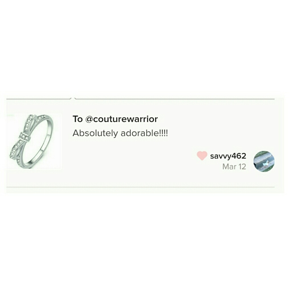 (Size 5) 💖H.P. 💖 5🌟 925 Bow Tie CZ Ring - Picture 5 of 8