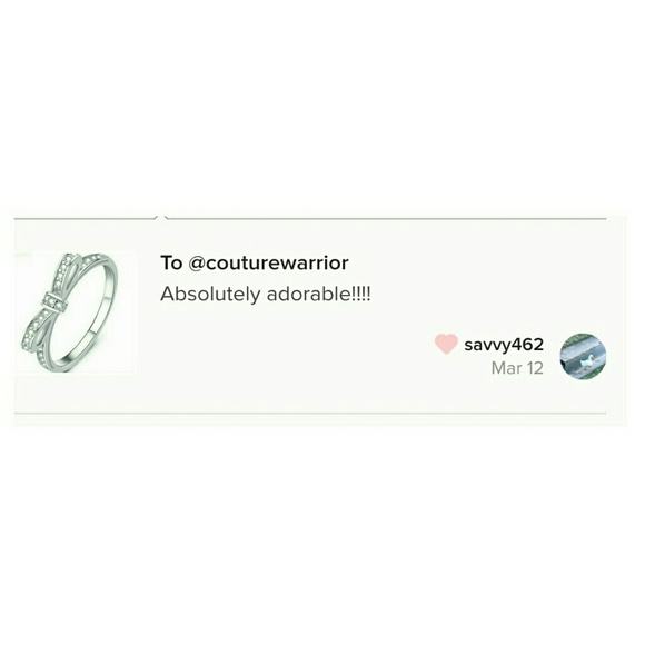 (Size 5) 💖H.P. 💖 5🌟 925 Bow Tie CZ Ring - Picture 5 of 8