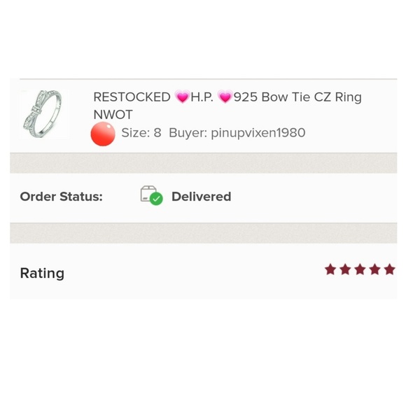 (Size 5) 💖H.P. 💖 5🌟 925 Bow Tie CZ Ring - Picture 7 of 8