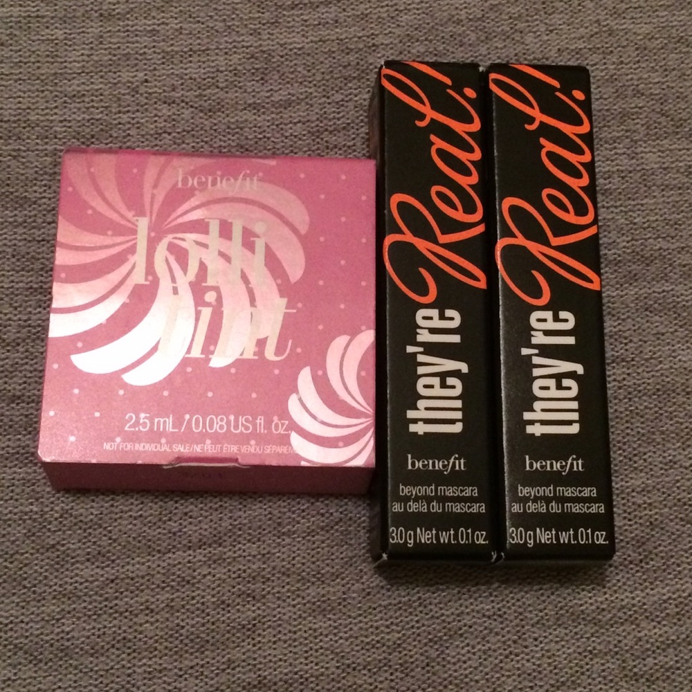 Benefit They're Real minis and Benefit LolliTint