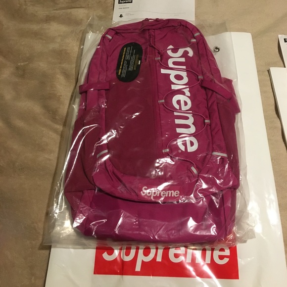 supreme ss17 magenta backpack