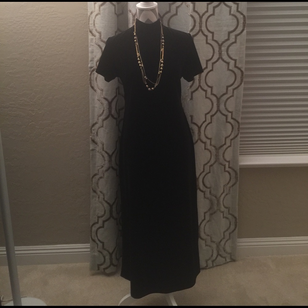 Black velour dress