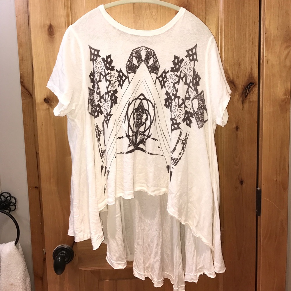Asymmetrical tribal free people tunic