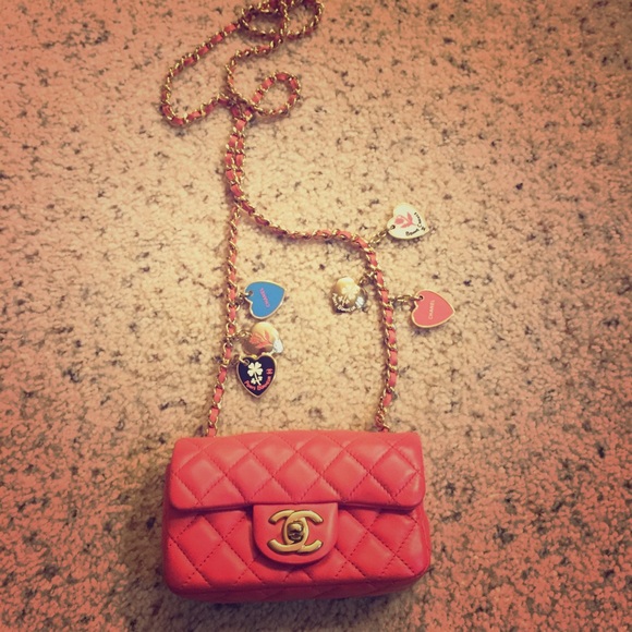 CHANEL Bags - Vintage CHANEL Pink Mini Charm Bag CHANEL Bags - Vintage CHANEL Pink Mini Charm Bag