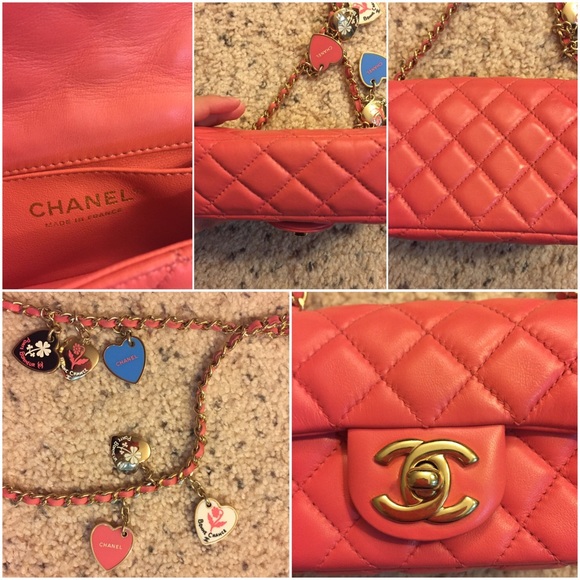 CHANEL Bags - Vintage CHANEL Pink Mini Charm Bag CHANEL Bags - Vintage CHANEL Pink Mini Charm Bag