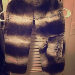 Faux Chinchilla Fur Stole