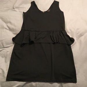 Peplum mini dress with god back zipper