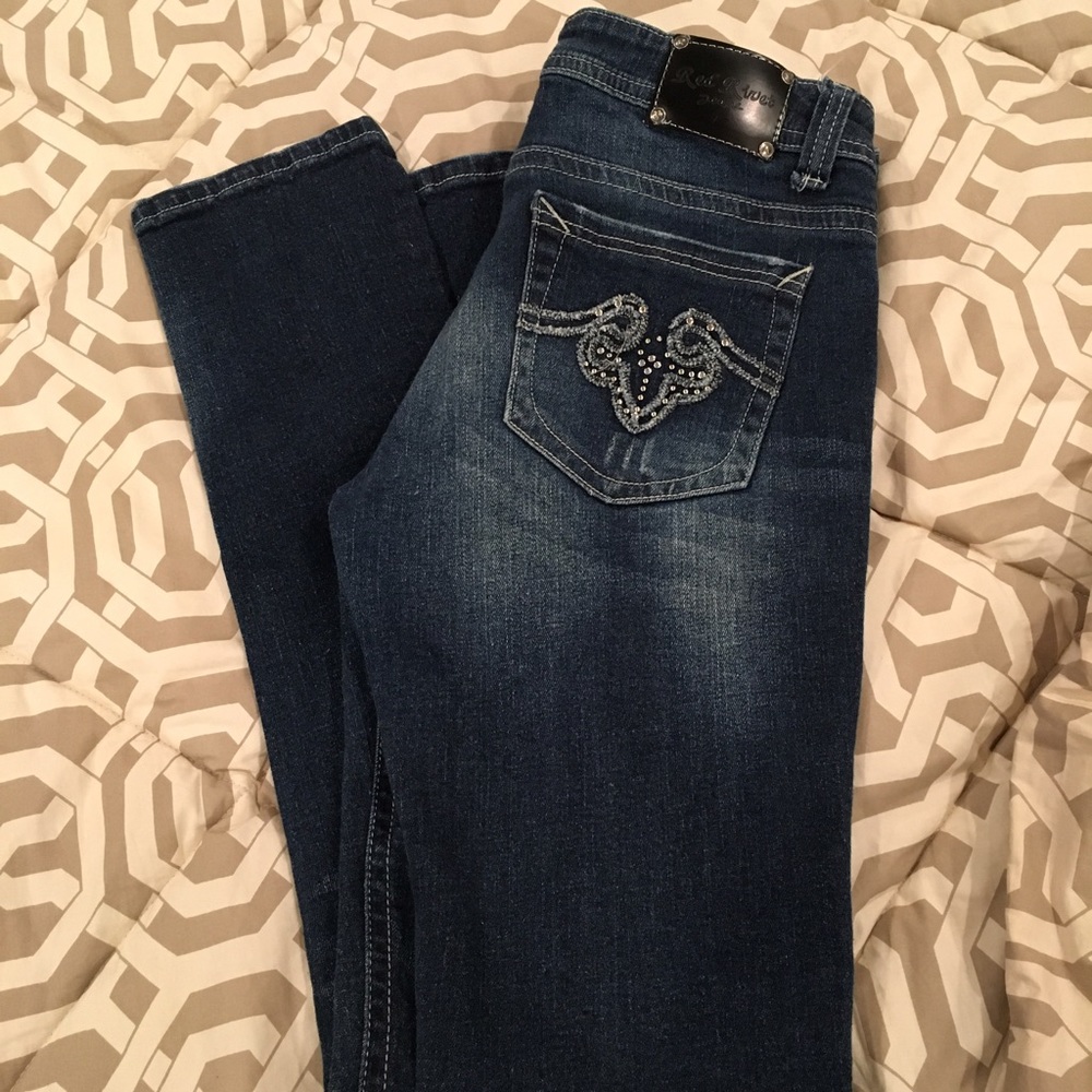Read rivet jeans detailed pockets beautiful