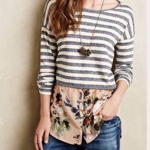Anthropologie Postmark layered sweater sz M