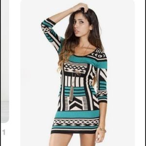 ONLY 1 DAY LEFT! NWT Printed Sweater Dress