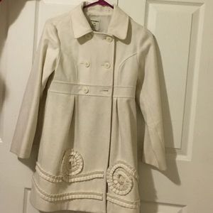 Girls winter white coat