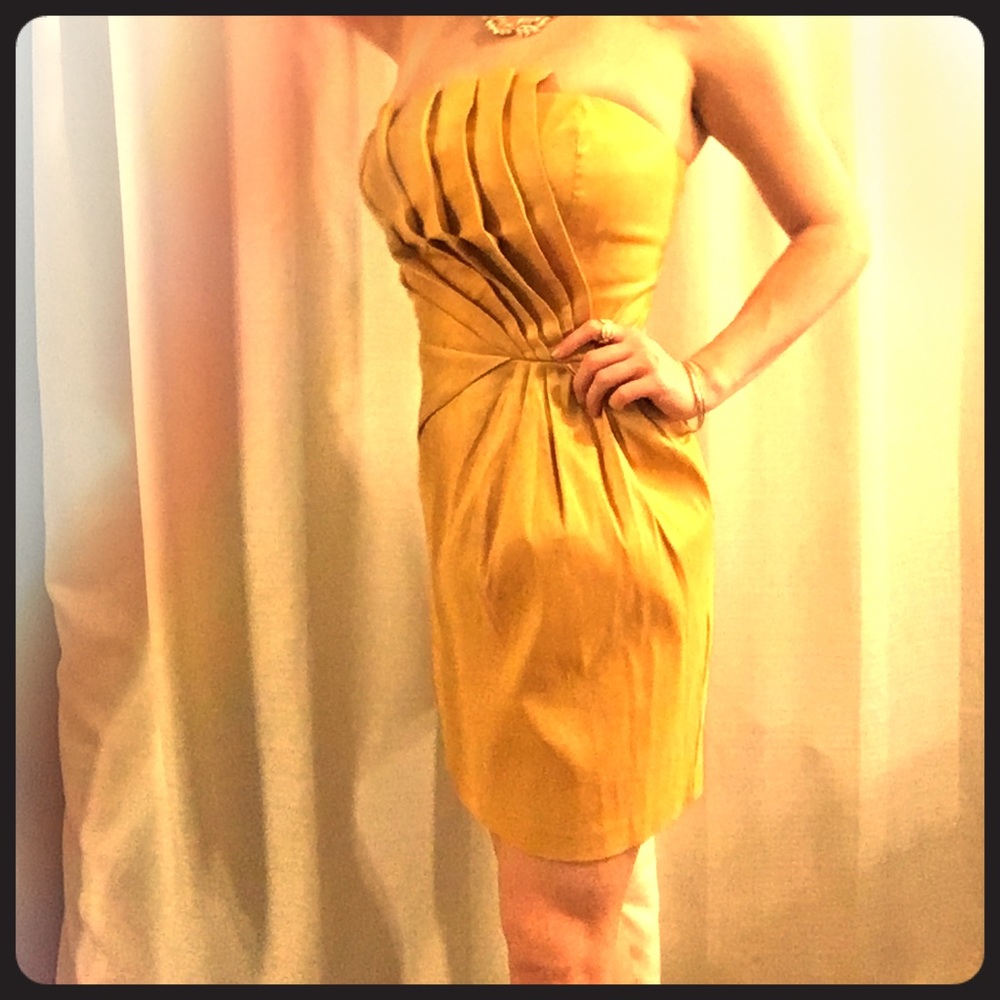 Gold cocktail dress