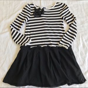 Toddler black and white dress