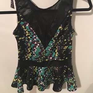 2pz bebe flare shirt and skirt used