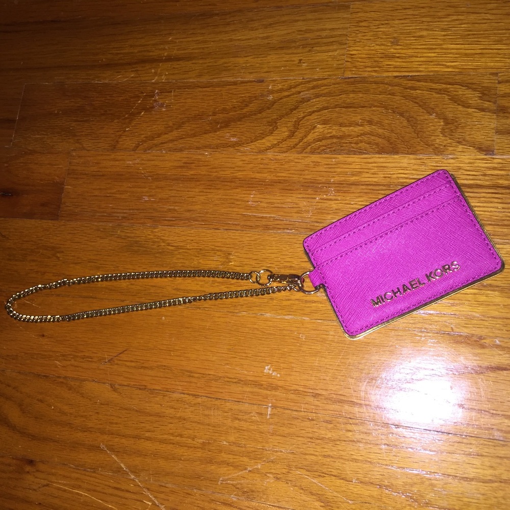 Michael Kors card holder with an ID slot w/chain