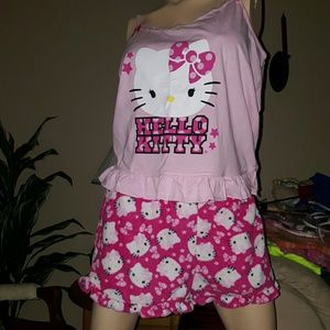 Hello Kitty pajamas set size XL 15-17 shorts top