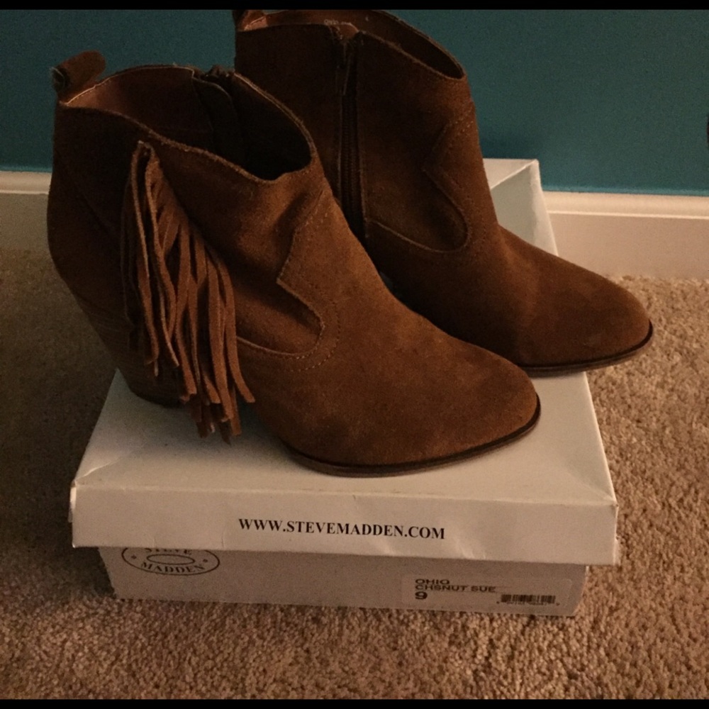 Steve Madden OHIO chestnut suede boots