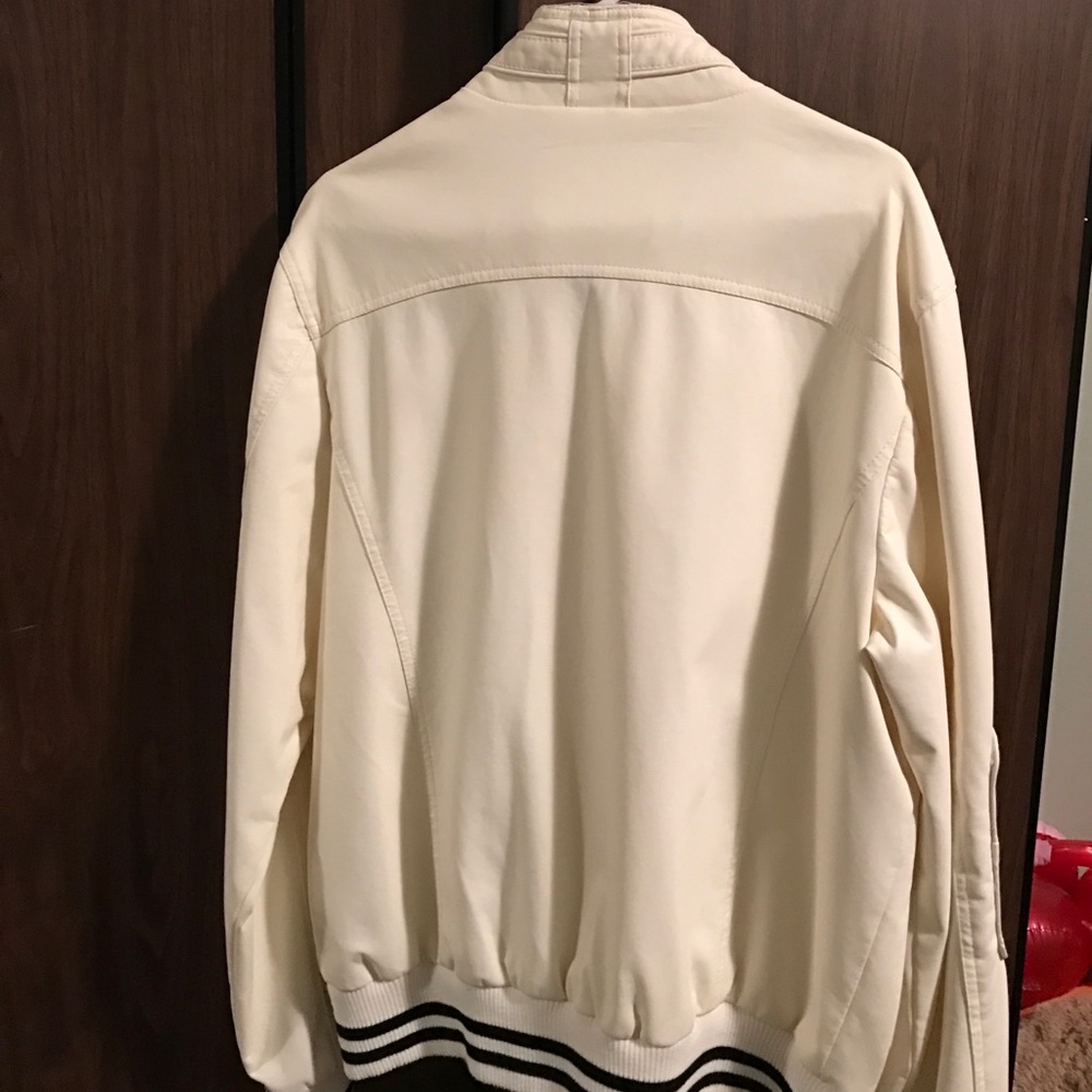 NWOT varsity/military/bomber faux leather jacket - Picture 2 of 4