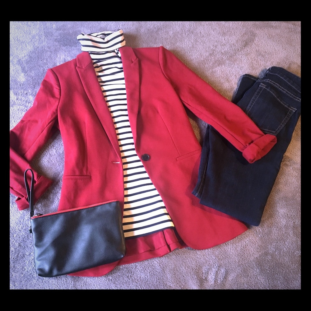 Comfy red blazer