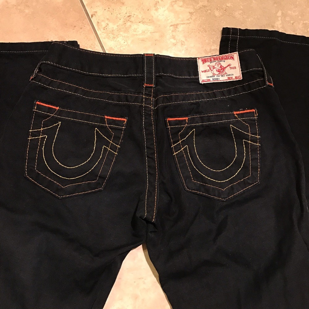 True Religion lightweight black flared jeans