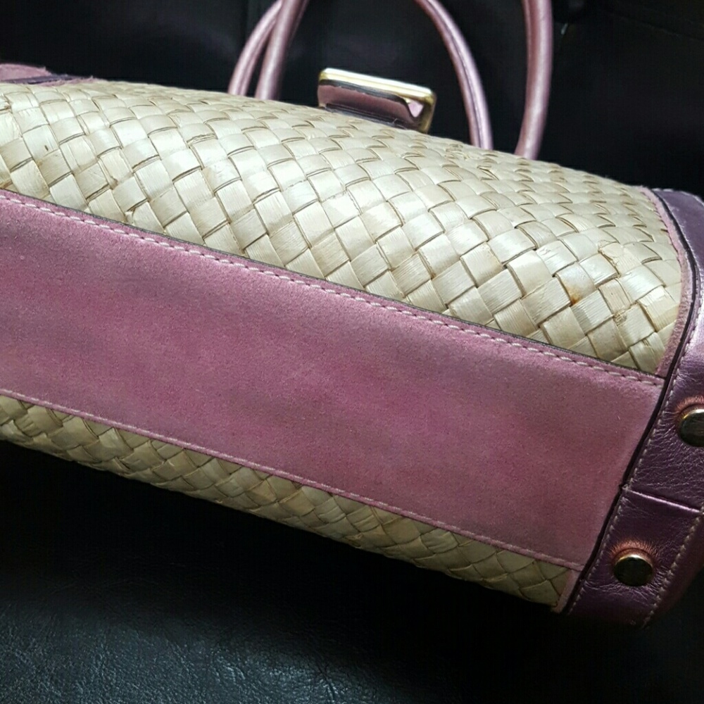 Coach Straw Leather Tote Bag - Picture 13 of 16